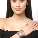 Rhodium-Plated with Oxidised Silver-Tone Set Of 24 Pcs Bangles For Women and Girls