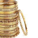 Oxidised Gold-Plated Set Of 40 Bangles