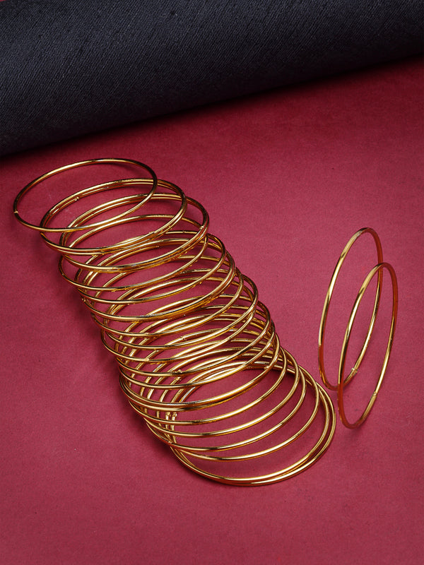 Gold-Plated Set Of 24 Pcs Bangles For Women and Girls