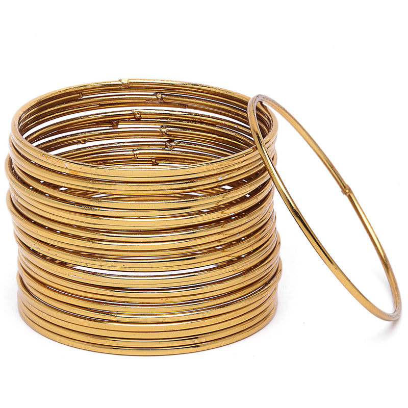 Gold-Plated Set Of 24 Pcs Bangles For Women and Girls