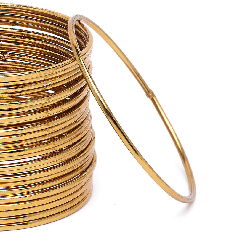 Gold-Plated Set Of 24 Pcs Bangles For Women and Girls
