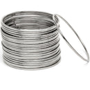 Rhodium-Plated with Oxidised Silver-Tone Set Of 24 Pcs Bangles For Women and Girls