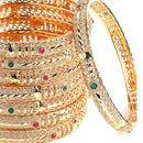 Traditional Gold Plated Bangles Set for Girls & Women