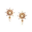 Multi-String White Pearl Studded Choker Jewelry Set