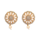 Grey & White Gold-Plated Pearl Studded & Beaded Jewellery Set