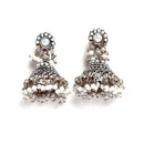 Oxidized White Pearl Studded Jewellery Set with Bangles & Earrings