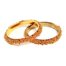 Gold-Plated  Pearl Jewelry Set with Bangles & Jhumka Earrings