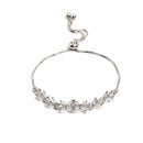 Rhodium-Plated with Silver-Tone White American Diamond-Studded Jewellery Set Combo