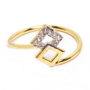 Square Shaped Gold-Plated & White AD-Studded & Beaded Mangalsutra Set