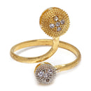 Gold-Plated & White CZ Stone-Studded Jewellery Set Combo