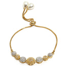 Gold-Plated & White CZ Stone-Studded Jewellery Set Combo