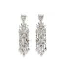 Rhodium-Plated with Silver-Tone White American Diamond-Studded Jewellery Set Combo
