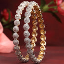 Set Of 2 24 CT  Gold-Plated Bangles