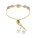 White Gold-Plated Asscher Shaped American Diamond Studded Jewellery Set Combo