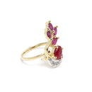 Red 18K Gold-Plated Cubic Zirconia Studded Handcrafted Jewellery Set Combo