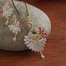 Alloy Gold Plated Stylish Pendent Set For Woman