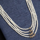 White & Gold-Toned Brass Gold-Plated Necklace