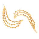 Gold-Toned Floral Shaped Gold-Plated Ear Cuff Earrings