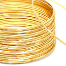 Set Of 24 Gold-Plated Textured Bangles