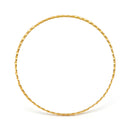 Gold Plated Set Of 12 Traditional Classic Textured  Bangle Set