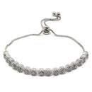 Rhodium-Plated Silver Toned White American Diamond studded Round & Butterfly Shaped Bracelet (Combo)