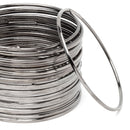 Rhodium-Plated with Oxidised Silver-Tone Set Of 24 Black Nickle Bangles