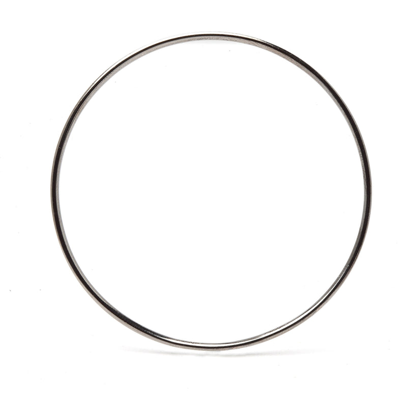 Rhodium-Plated with Oxidised Silver-Tone Set Of 24 Black Nickle Bangles