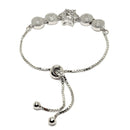 Rhodium-Plated Silver Toned Star Shaped White American Diamond studded Bracelet