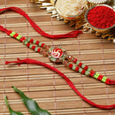 Rakhi World's Best BHAI With Gold-Plated OM Power Ranger Combo Rakhi Bracelet Set of 5
