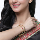 Set Of 12 Gold-Plated Classic Textured Multi Design Handcrafted Bangles