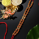 Rakhi Off White & Peach Stone Beads Combo Rakhi Bracelet Set of 4 Rakhi