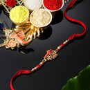 Rakhi World's Best BHAI With Gold-Plated OM Power Ranger Combo Rakhi Bracelet Set of 5