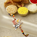 Beads Wooden Evil Eye Beads Combo Rakhi Bracelet Set of 4 Rakhi