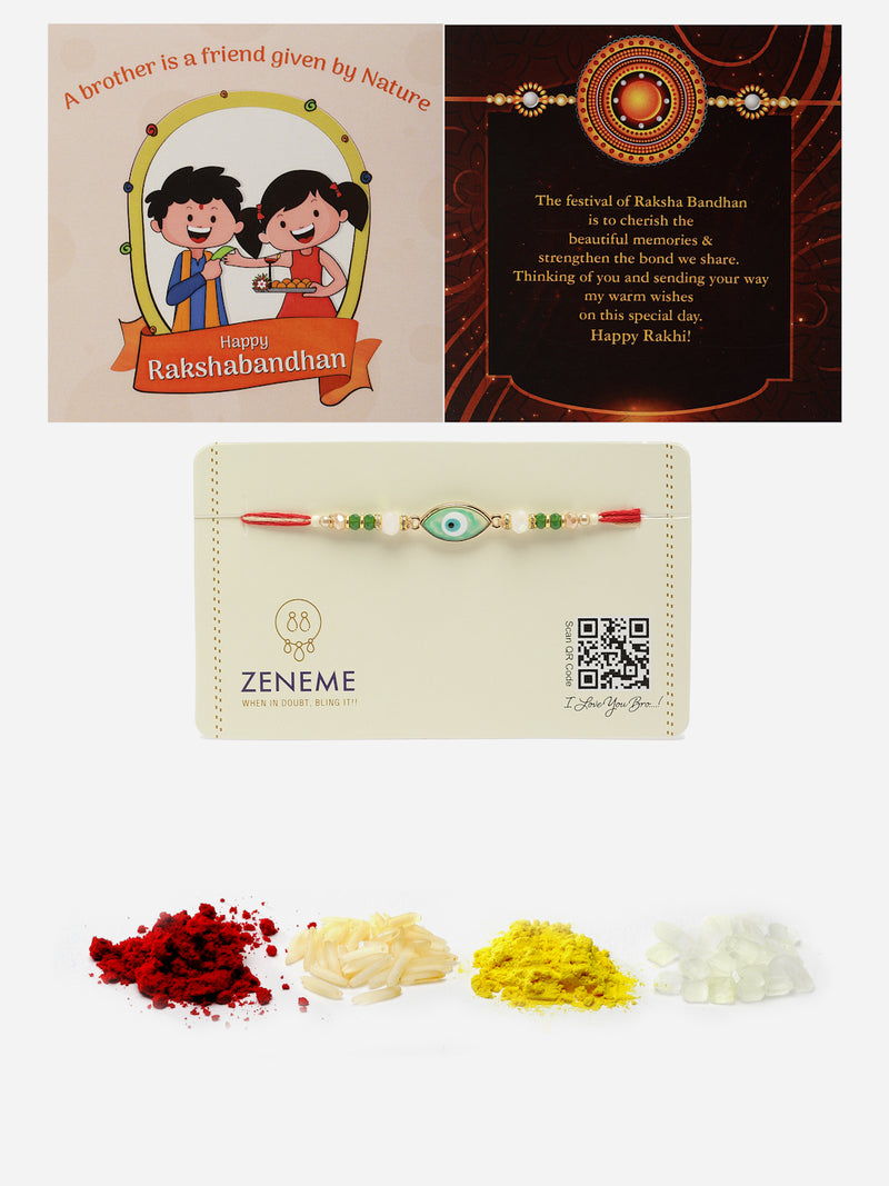 Blue charm Evil Eye Rakhi For Brothers