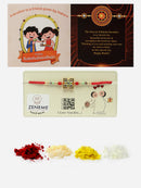 Traditional Kundan Studded Enameled Rakhi