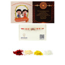 Rakhi World's Best BHAI With Gold-Plated OM & Enamelled Mor Pankh Rakhi