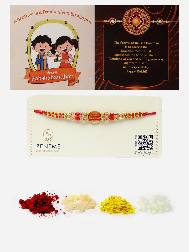 Traditional Religious Radha Shyam Multistrand Rakhi