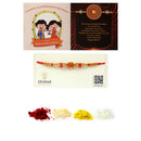 Combo of 5 Rakhi Rakhi Evil Eye & Flower Rakhi Beads With Cotton Thread for Boys & Men