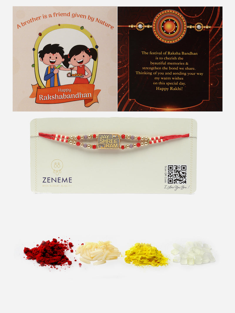 Traditional Religious JAI SHREE RAM Multistrand  Rakhi