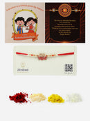Bhai Super Star Red & White Beads Rakhi