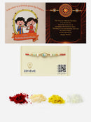 Gold Plated Gold Toned Evil Eye Rakhi