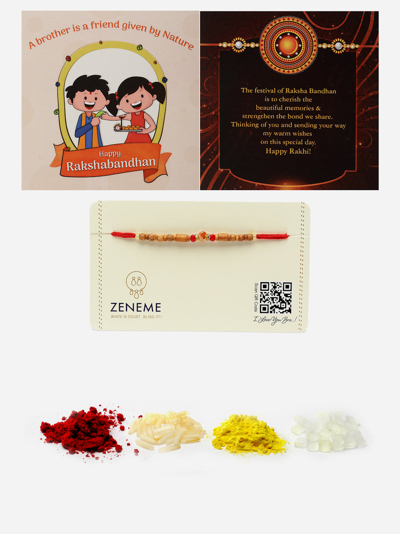 Charming Wooden Beaded Rakhi