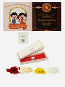 Traditional Gold Toned Gold Plated Kundan Studded Rakhi