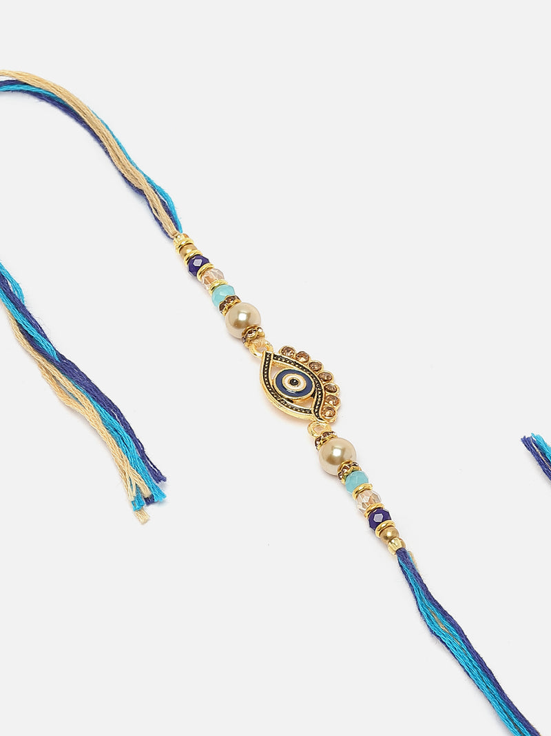 Evil Eye Charm & Beads Stringed Rakhi