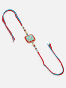 Traditional Meenakari Kundan & Beads Stringed Rakhi