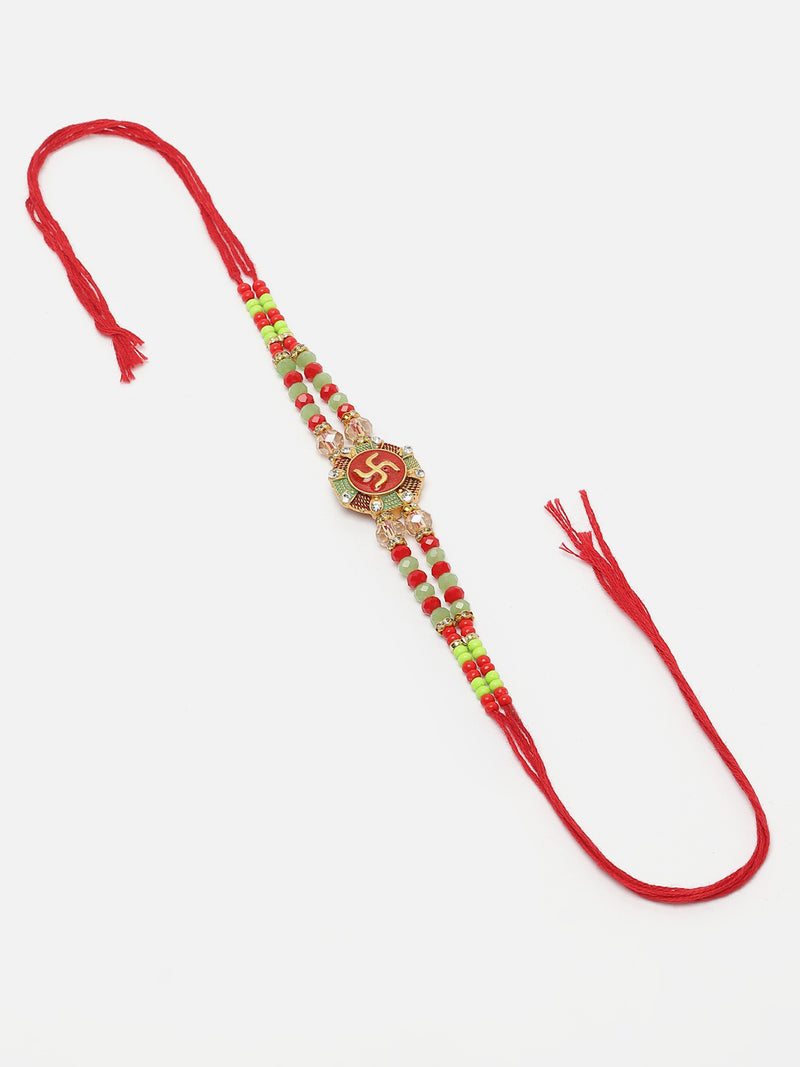 Traditional Multistrand Swastik Engraved Rakhi