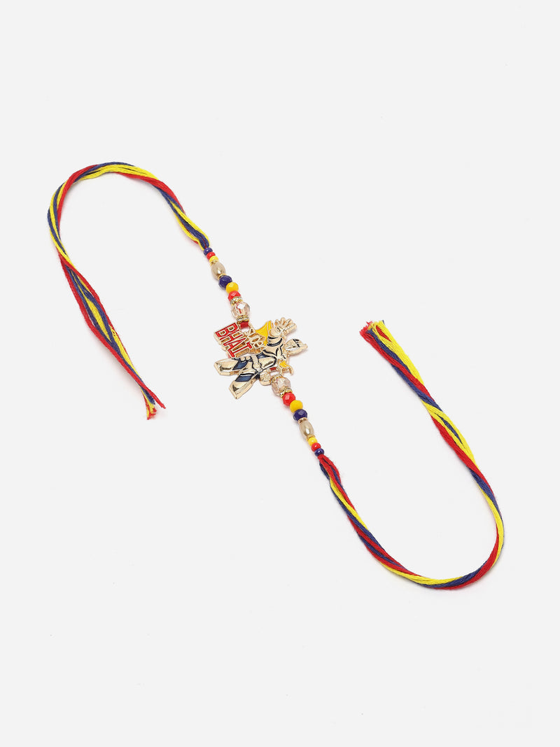 Power Ranger Super Bhai Charm & Beads Stringed Rakhi For Kids