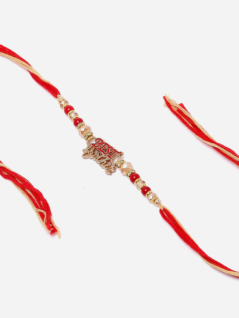 Best Brother Charm & Beads Stringed Rakhi