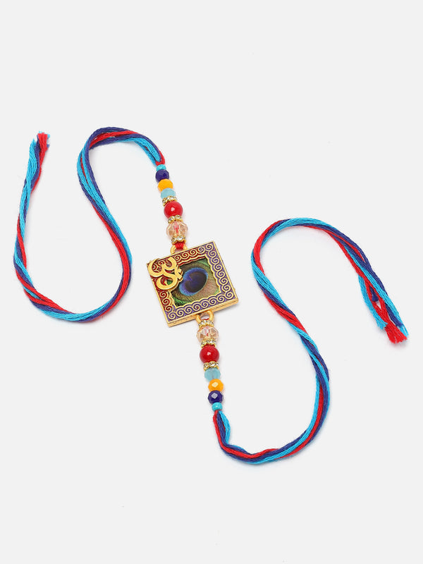 Traditional Peacock Design OM Rakhi