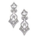 Rhodium-Plated White American Diamond Studded Tempted Necklace & Earrings Jewellery Set